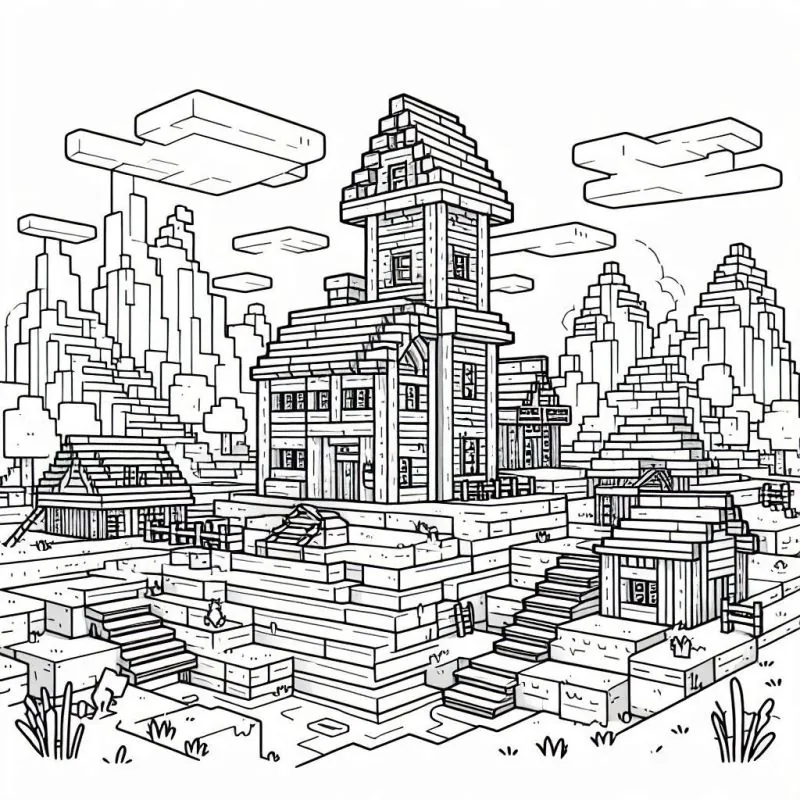 Desenho da coleção Minecraft