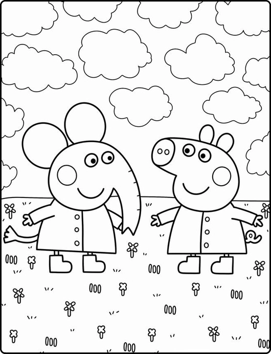 Peppa Pig para colorir – Desenhos da Peppa e família para imprimir grátis