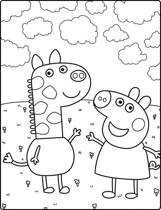 Peppa Pig para colorir – Desenhos da Peppa e família para imprimir grátis