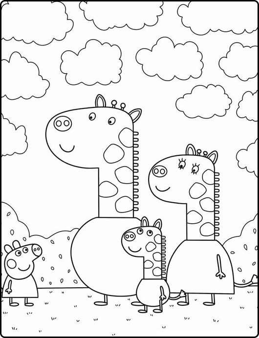 Peppa Pig para colorir – Desenhos da Peppa e família para imprimir grátis