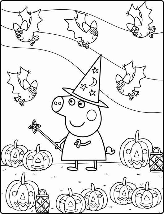 Peppa Pig para colorir – Desenhos da Peppa e família para imprimir grátis