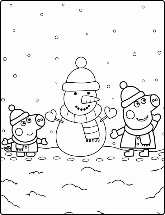 Peppa Pig para colorir – Desenhos da Peppa e família para imprimir grátis