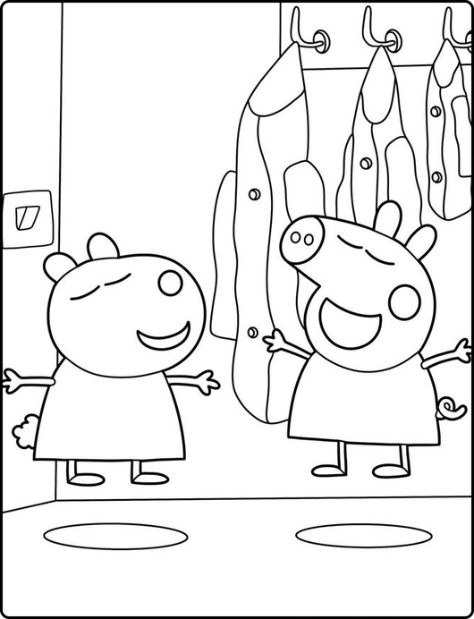 Peppa Pig para colorir – Desenhos da Peppa e família para imprimir grátis