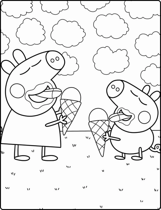 Peppa Pig para colorir – Desenhos da Peppa e família para imprimir grátis