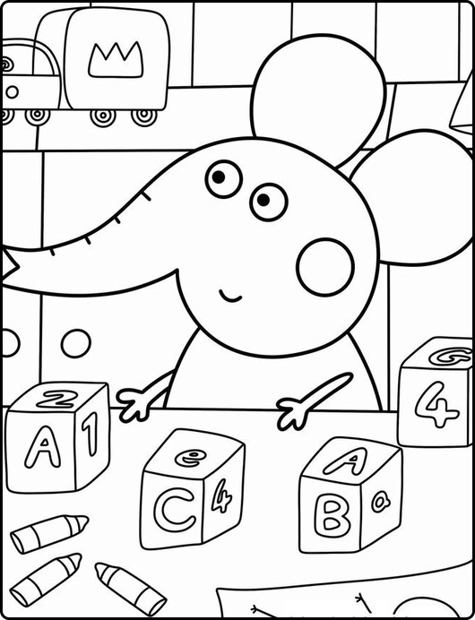 Peppa Pig para colorir – Desenhos da Peppa e família para imprimir grátis