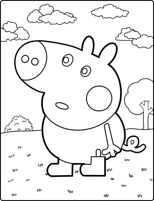 Peppa Pig para colorir – Desenhos da Peppa e família para imprimir grátis