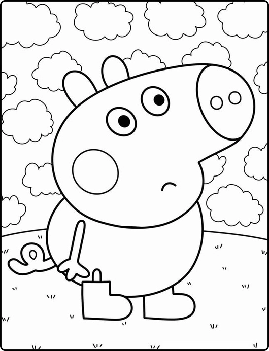 Peppa Pig para colorir – Desenhos da Peppa e família para imprimir grátis