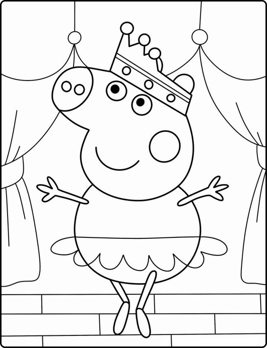Peppa Pig para colorir – Desenhos da Peppa e família para imprimir grátis