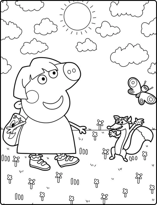 Peppa Pig para colorir – Desenhos da Peppa e família para imprimir grátis