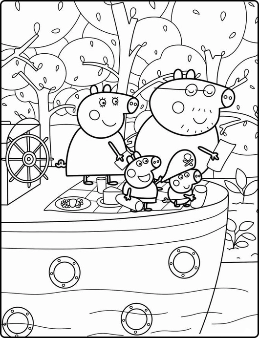 Peppa Pig para colorir – Desenhos da Peppa e família para imprimir grátis