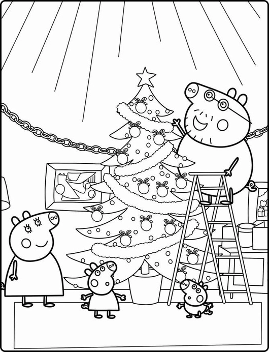 Peppa Pig para colorir – Desenhos da Peppa e família para imprimir grátis