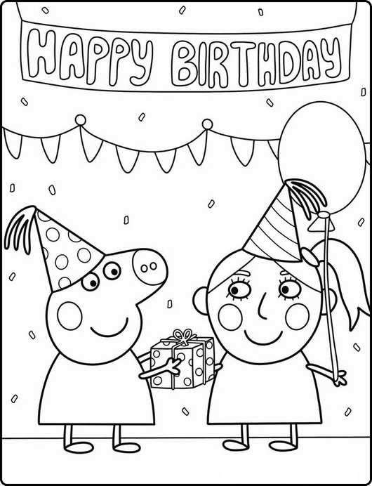 Peppa Pig para colorir – Desenhos da Peppa e família para imprimir grátis