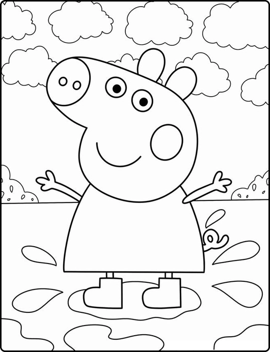 Peppa Pig para colorir – Desenhos da Peppa e família para imprimir grátis