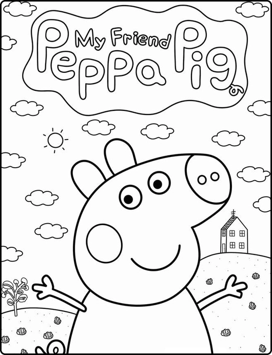 Peppa Pig para colorir – Desenhos da Peppa e família para imprimir grátis