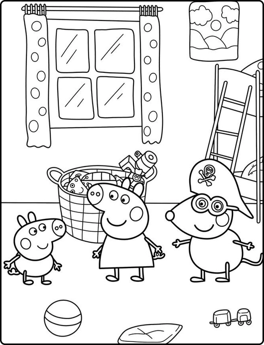 Peppa Pig para colorir – Desenhos da Peppa e família para imprimir grátis