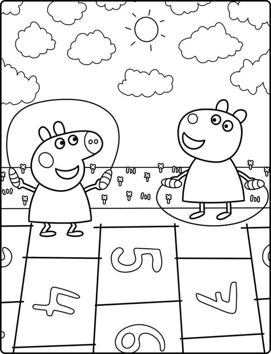 Peppa Pig para colorir – Desenhos da Peppa e família para imprimir grátis