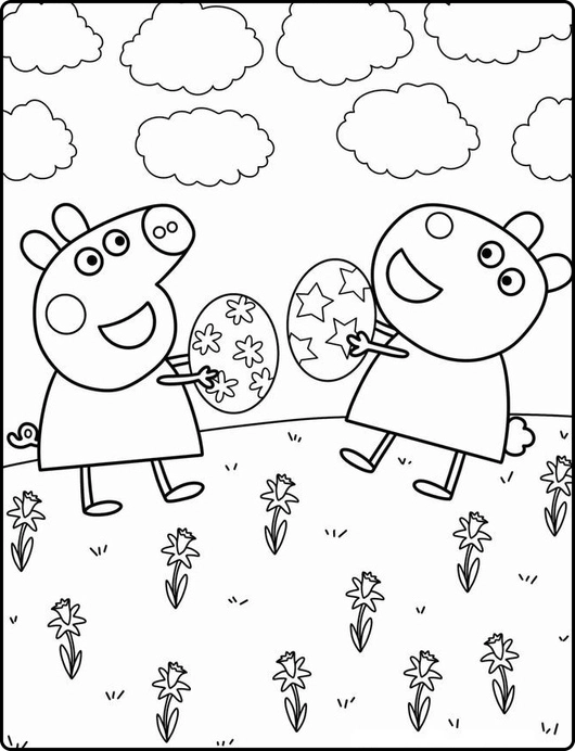 Peppa Pig para colorir – Desenhos da Peppa e família para imprimir grátis